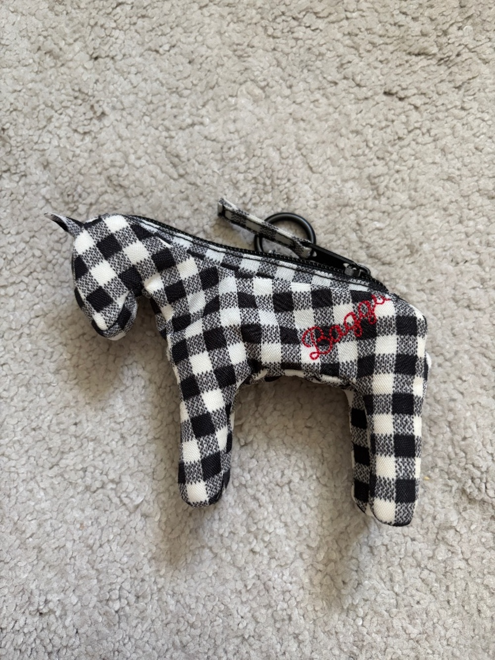 RARE BAGGU GINGHAM HORSE BAG CHARM